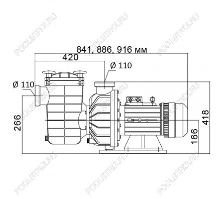 Насос FCP-4000B с префильтром 48-86м³/час(14-10м). 3ф/380В. 4.75/4 кВт