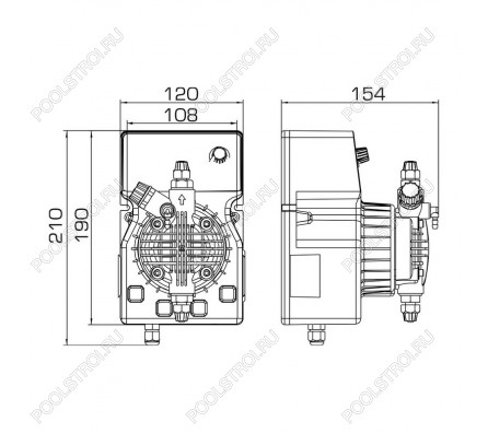 Насос дозир. мембранный DLX-MF/M 20 л/ч 03 бар