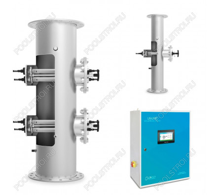 Ультрафиолетовая установка LIfetech TOP 88м3, DN200, 2kw, 18000h, Ручная очистка