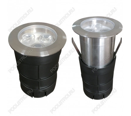 Прожектор в террасу Aquaviva LED (3led 3W 12V AC/DC) Белый теплый